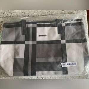 Plaid Tote Bag‎ with Twill Scarf Decor